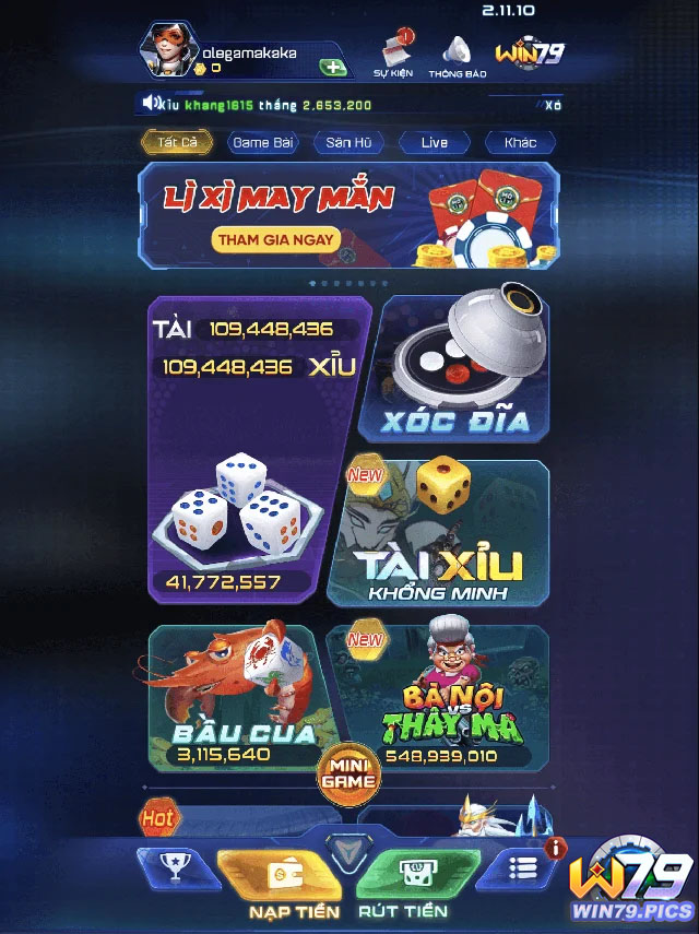 Nhiều sản phẩm hấp dẫn cá cược được bình chọn trên win79